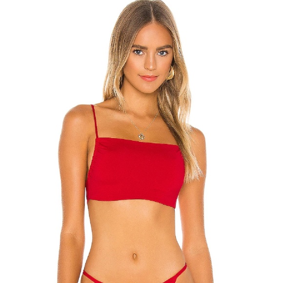 NWT L*Space Red Bikini Top - Picture 3 of 6